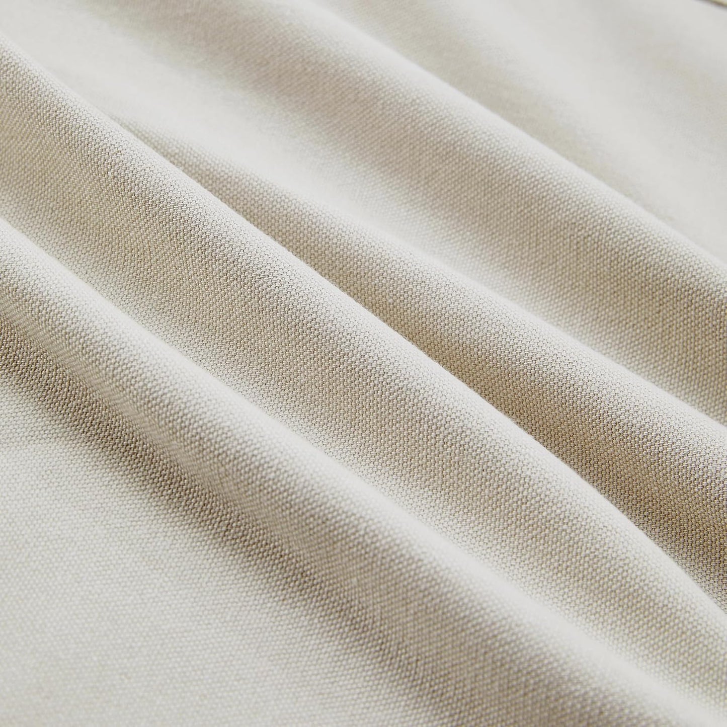 Upholstered Dining Chair Cover Replacement Machine Washable Flax Beige,Only Cover