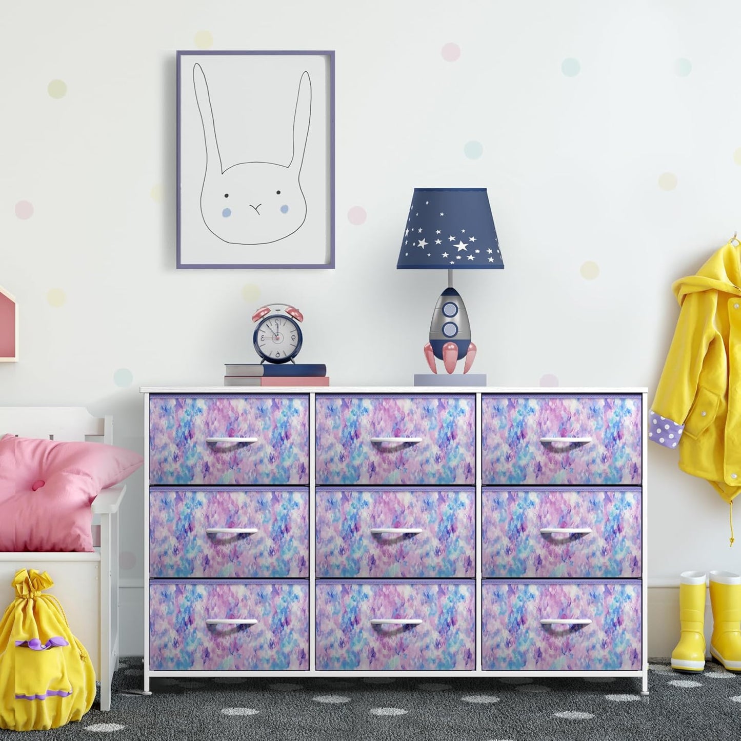 Sorbus Kids Dresser with 9 Drawers - Storage Unit Organizer Chest for Clothes - Bedroom, Kids Room, Nursery, & Closet