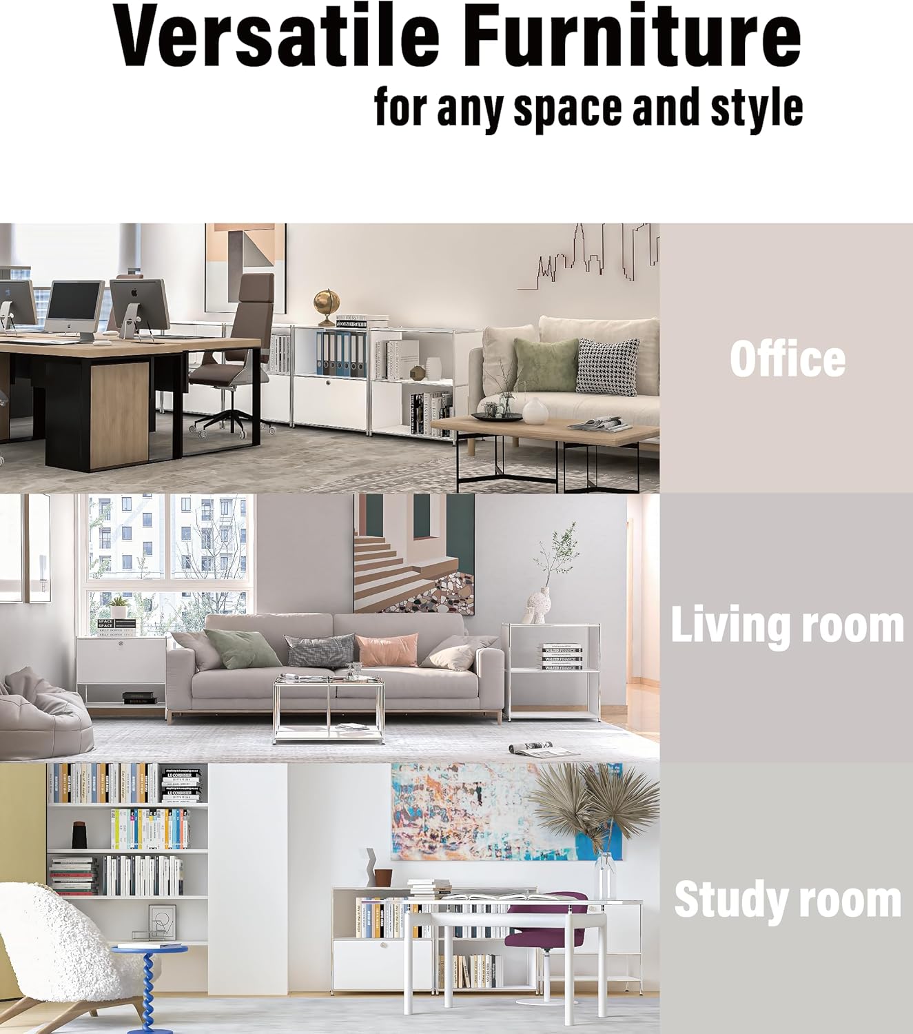 32-Inch 2-Tier Metal Bookcase, Open Shelf Storage Organizer for Living Room, Bedroom, Side Table or Nightstand Use, Modern DIY Assembly, White