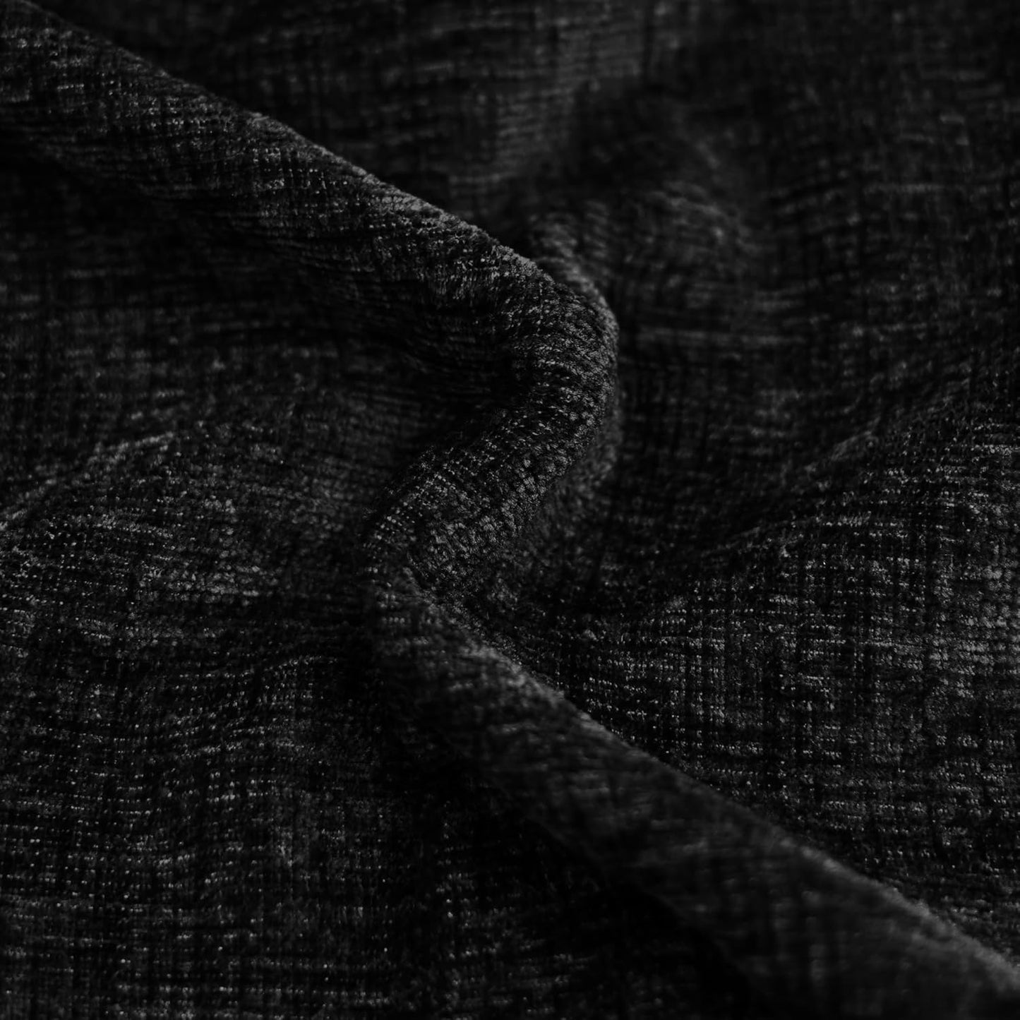 CaliTime Throw Pillow Covers Decorative 26 X 26 Inches Pack of 2 Cozy Chenille Cushion Cases for Couch Sofa Bed Living Room Home Black