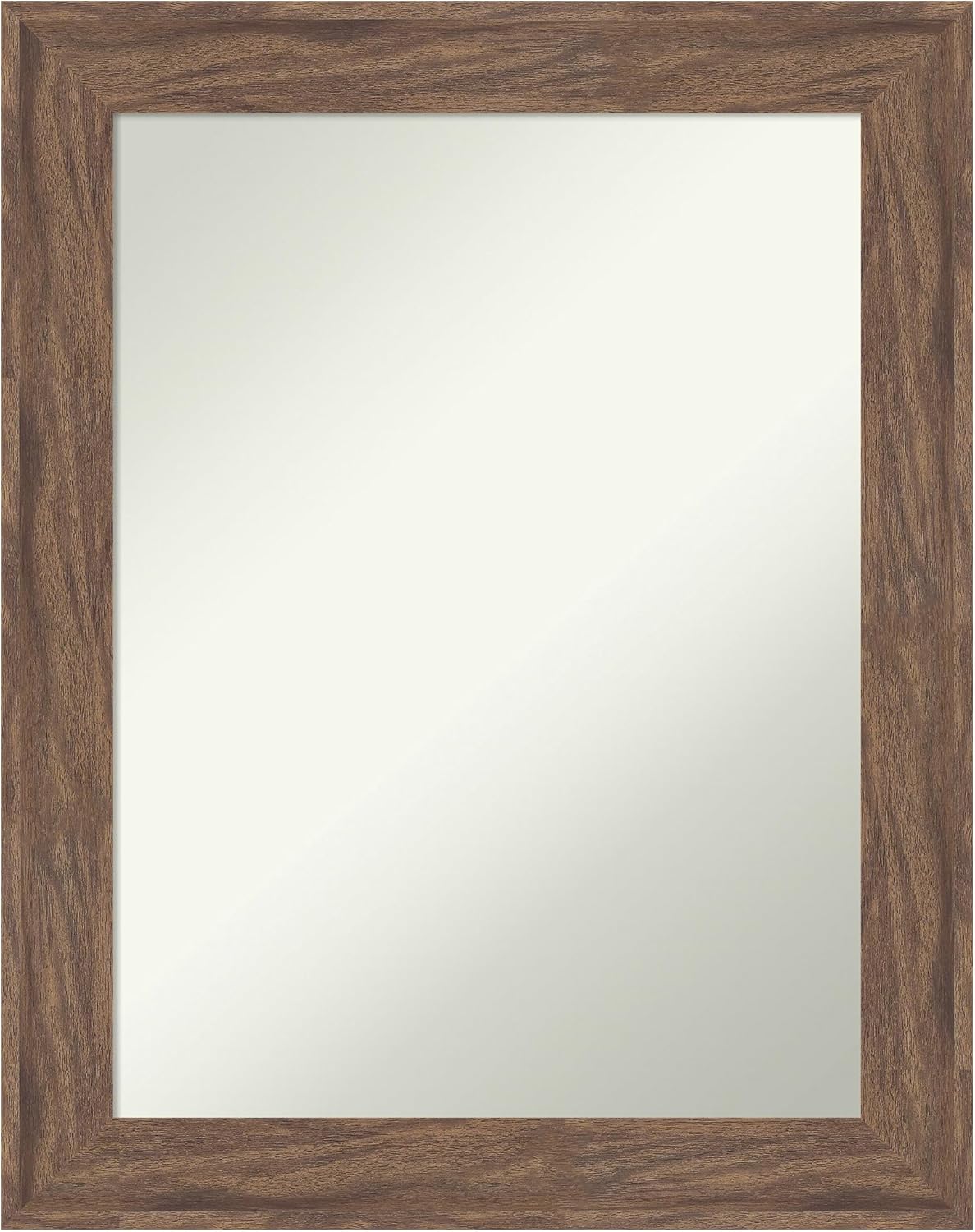 Amanti Art Brown Bathroom Mirror for Over Sink, 29x23 Pia Medium Brown Rectangle Vanity Mirror, Medium Casual Frame, Hangs Horizonally and Vertically, Bathroom Wall Decor, Non-Beveled Edge