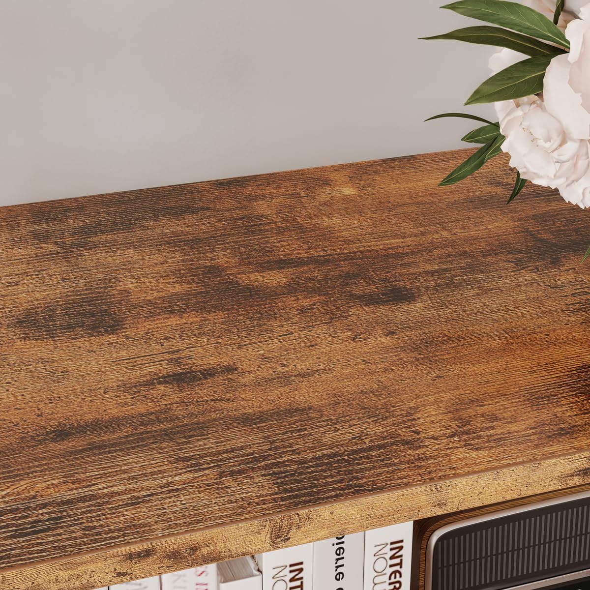 IRONCK Bookshelves 6 Tiers Triple Wide Industrial Bookshelf, Large Etagere Bookshelf Open Display Shelves with Metal Frame for Living Room Bedroom Home Office