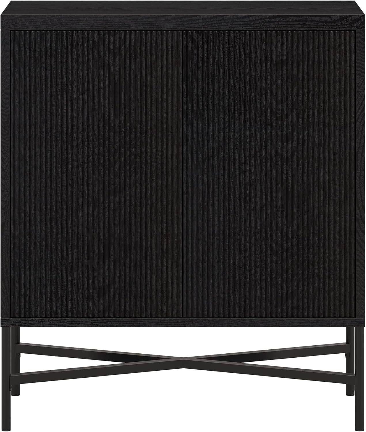 Henn&Hart Brighton Accent Cabinet, 28" Wide(15" D x 28" W x 32" H), Black