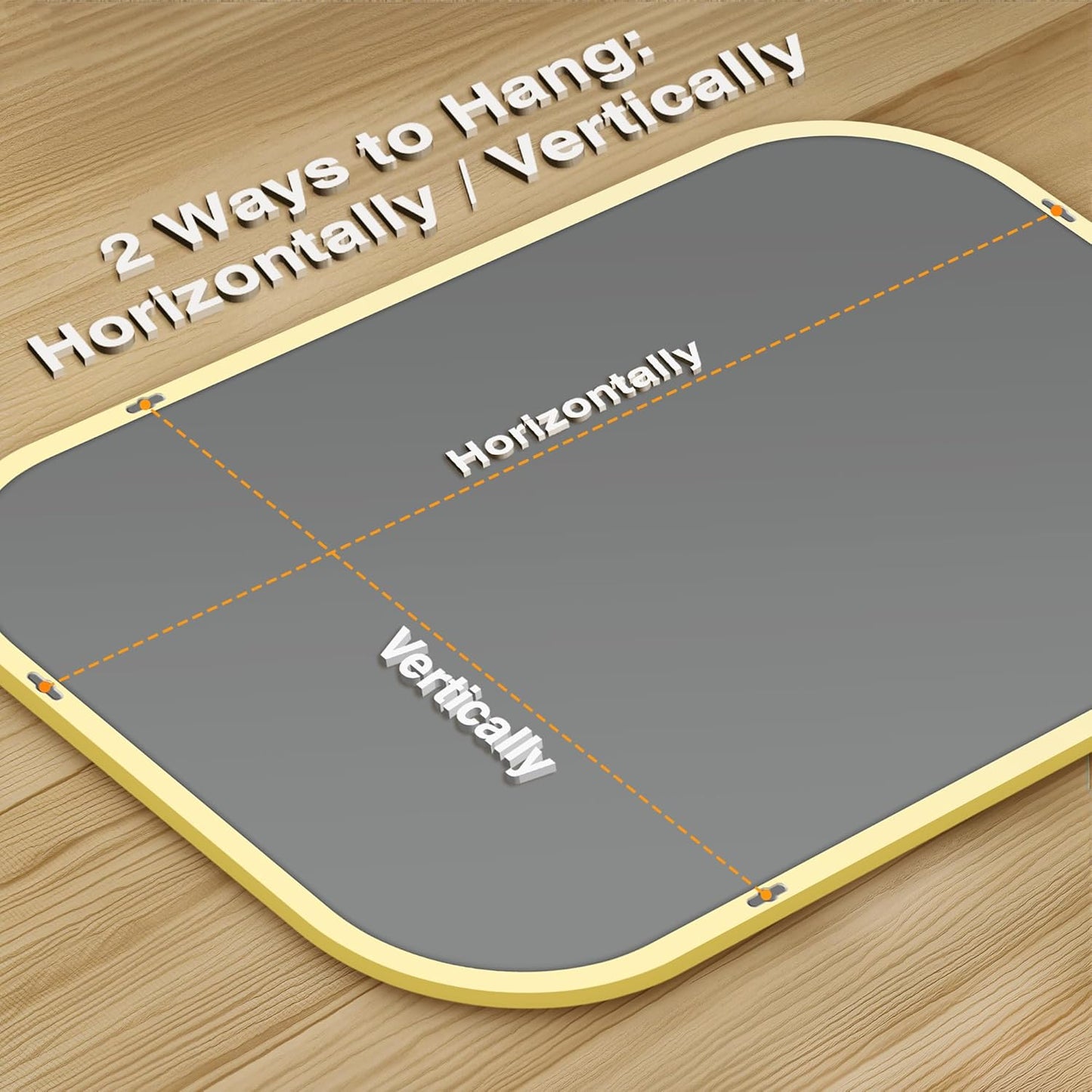 Bathroom Mirrors for Over Sink, 26x38 Gold Vanity Mirror for Bathroom Sink, HD Shatterproof Squircle Wall Mirror for Bathroom Washroom Lavatory Restroom Metal Frame