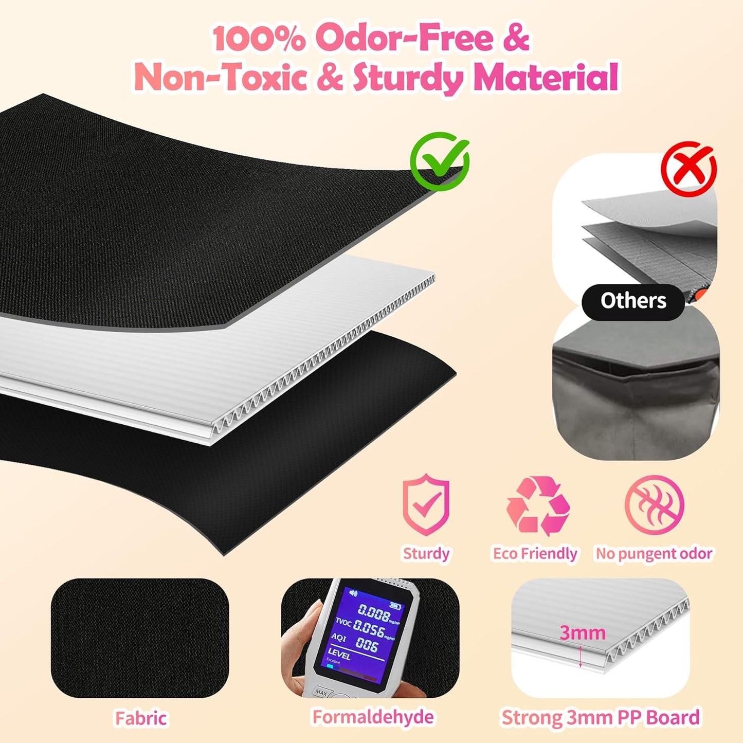 Extra Large Toy Box, Collapsible Sturdy Kids Toy Chest for Boys, Girls, 40"x14"x16" Storage Organizer Toddler Storage Bins with Lids, Toybox Basket for Living Room, Bedroom, Nursery, Black