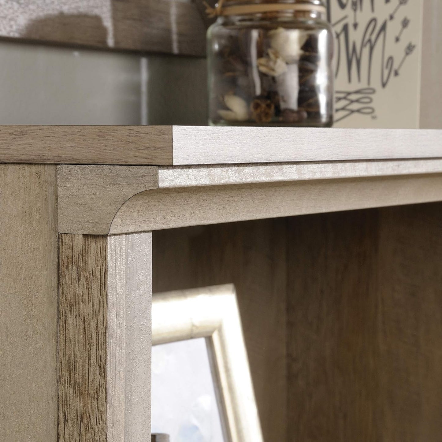 Sauder Miscellaneous Storage 3-Shelf Bookcase/ Book Shelf, Lintel Oak finish