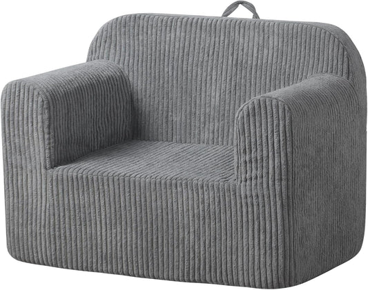 Getifun Foam Kids Sofa Chair, Comfy Toddler Couch,Soft Toddler Armchair for Boys and Girls (Gray)