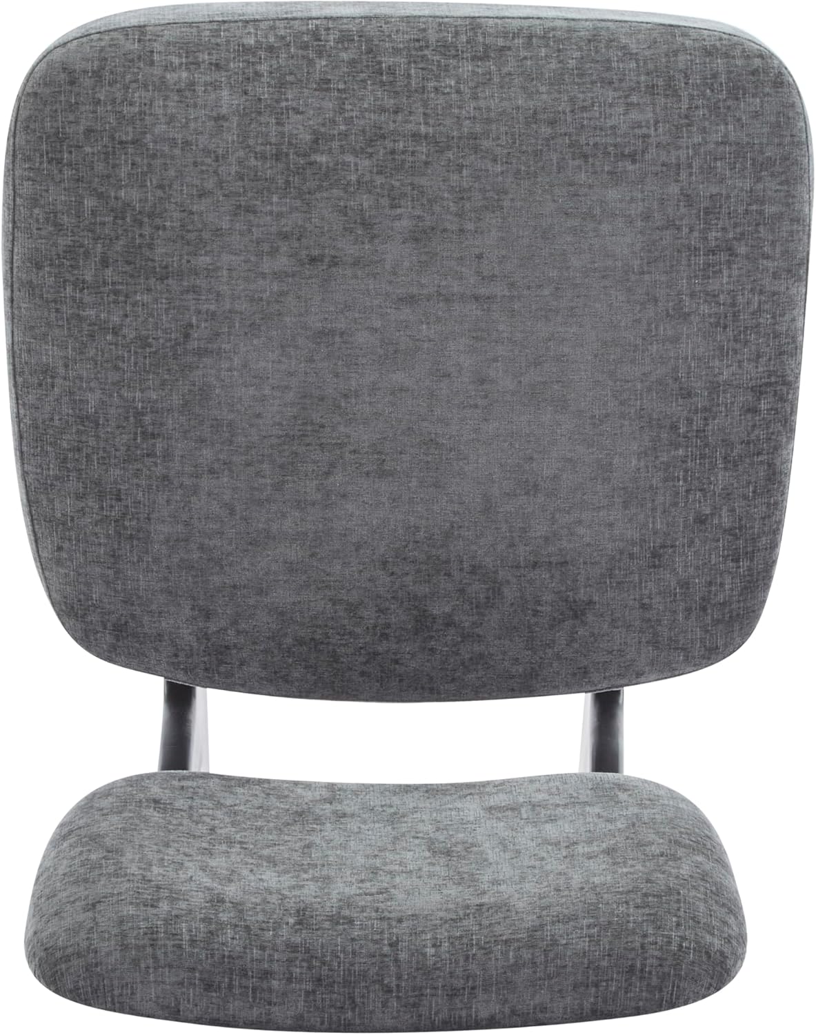 Christopher Knight Home Mores Low Profile Accent Chair Set of 2, Modern Living Room Armless Lounge Chair, Fabric Comfy Reading Chair for Bedroom, Wooden Frame and Thick Padded Seat,Black+Charcoal Gray