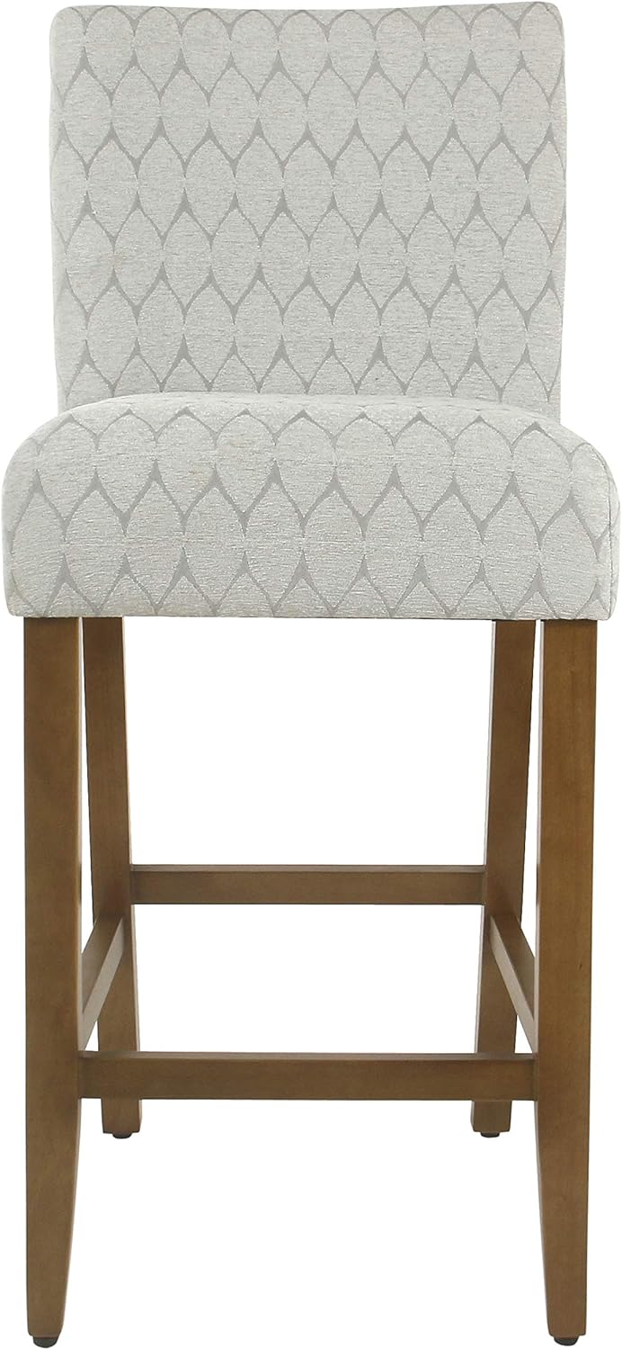 HomePop Upholstered Counter Height Barstool, 29-inch, Textured Grey