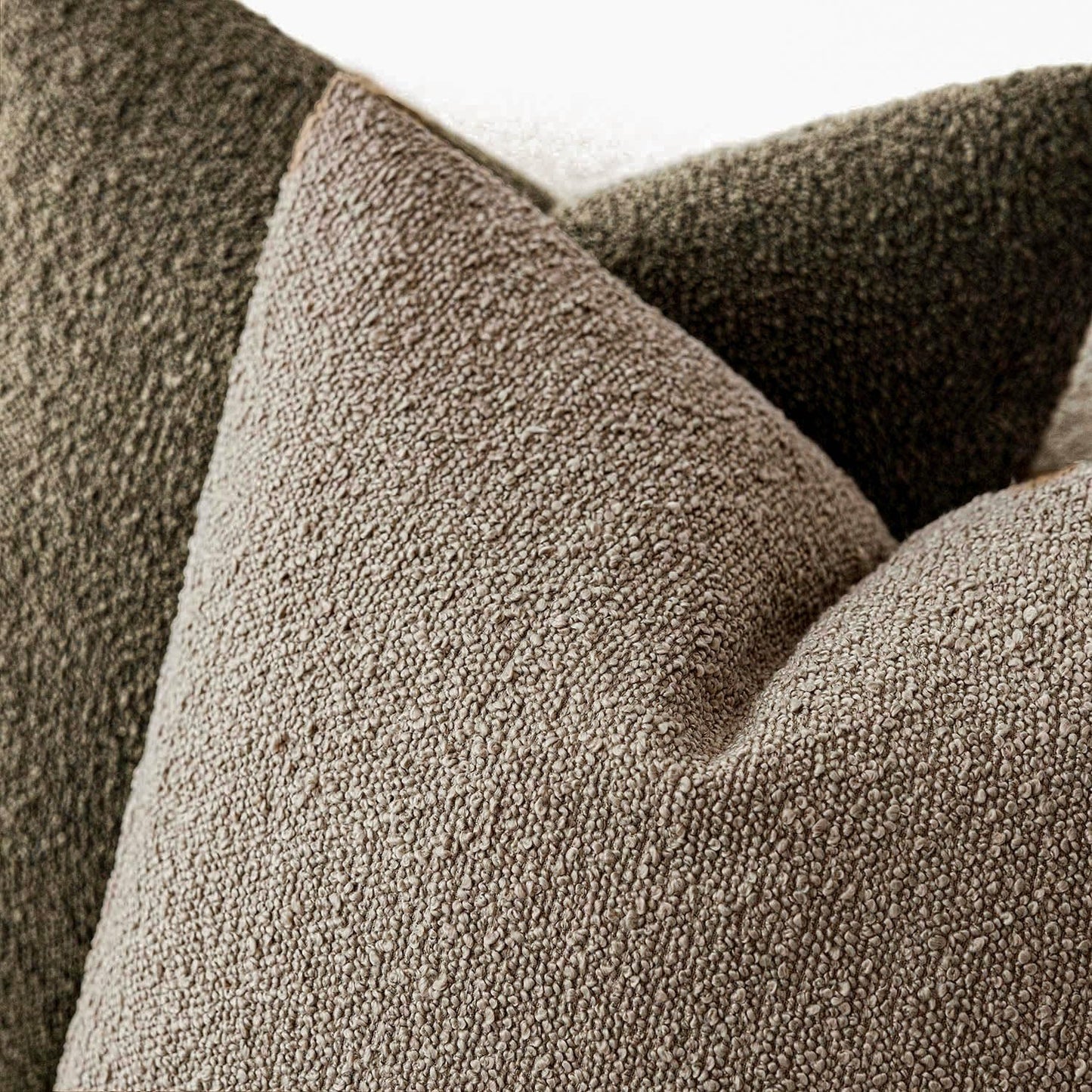 Foindtower Pack of 2 Textured Boucle Throw Pillow Covers Accent Solid Decorative Lumbar Pillow Cases Soft Couch Cushion Case for Chair Sofa Bedroom Living Room Home Decor 12x20 Inch Light Khaki Tan