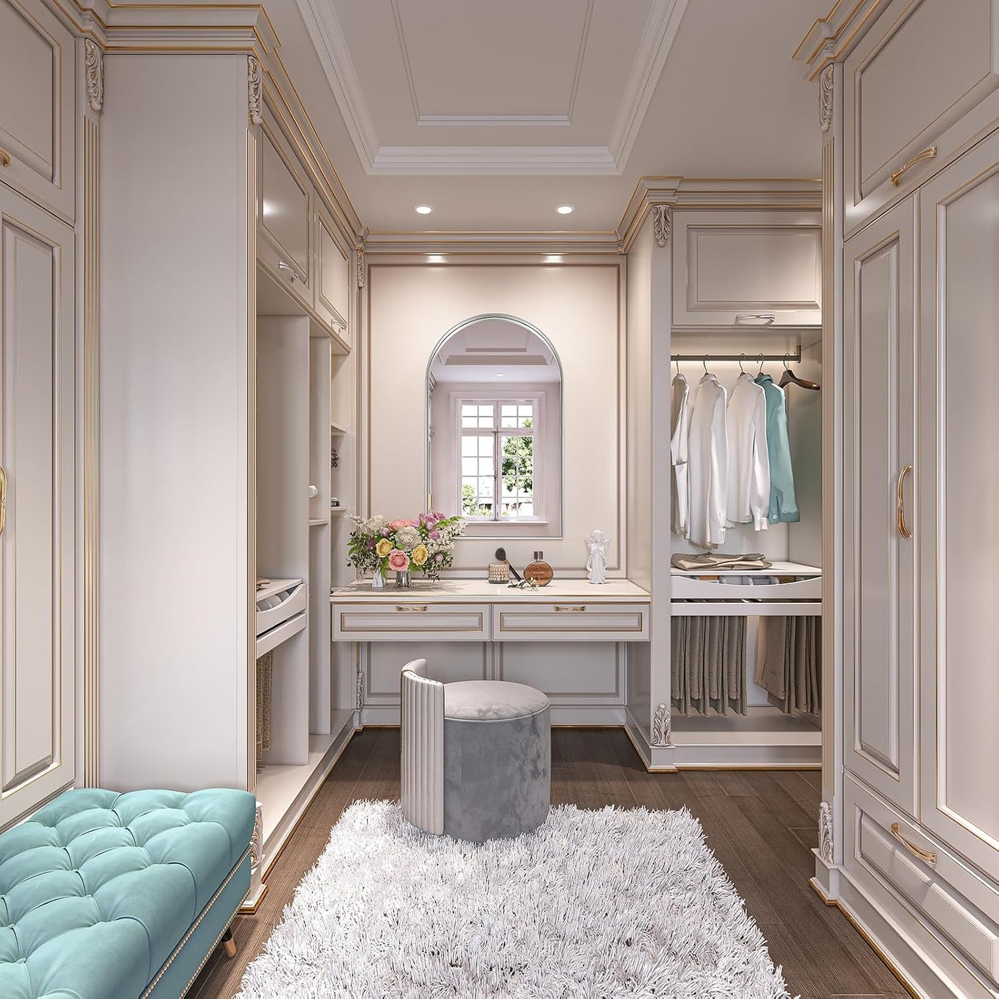 Brightify Arched Mirror, Arched Wall Mirror, 24 x 40 Inch Silver Arch Mirror, Metal Frame Black Bathroom Mirror, Arched Top Bathroom Vanity Mirror for Living Room Bedroom Mantel Entryway Hallways