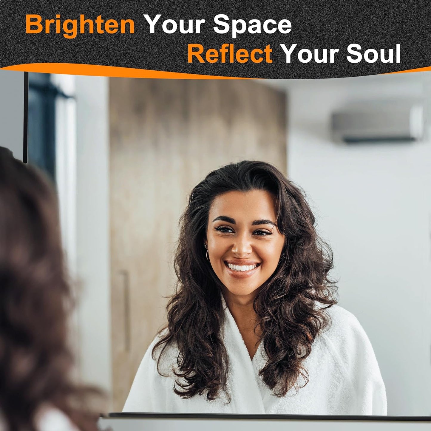 Bathroom Vanity Mirror,40" x 28" Black Metal Framed Wall Mirror for Over Sink, Living Room, Bedroom,Entryway Decor