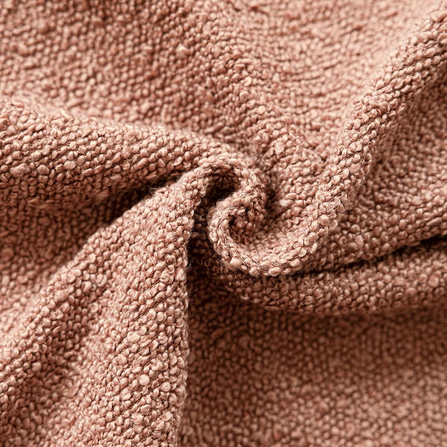 Foindtower Pack of 2 Textured Boucle Throw Pillow Covers Accent Solid Pillow Cases Cozy Soft Decorative Couch Cushion Case for Chair Sofa Bedroom Living Room Home Decor 18x18 Inch Dusty Orange Hazel