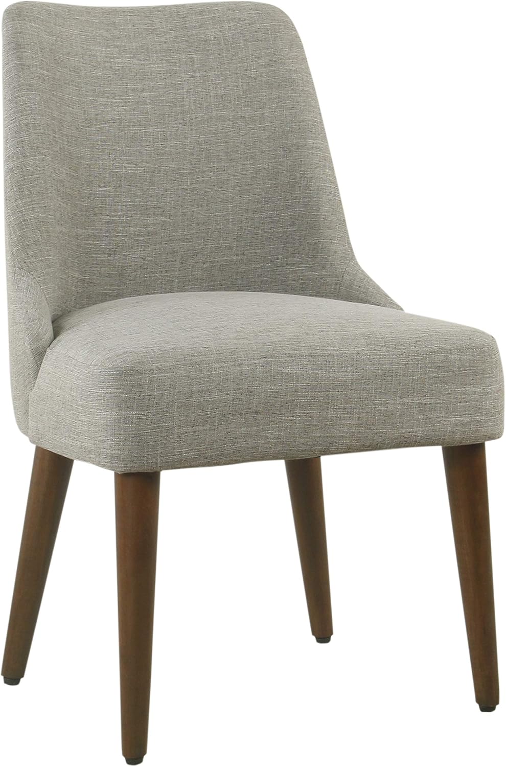 Homepop Home Decor | Upholstered Gayle Slide Dining Chair | Dining Chair Single | Decorative Home Furniture, Woven Gray