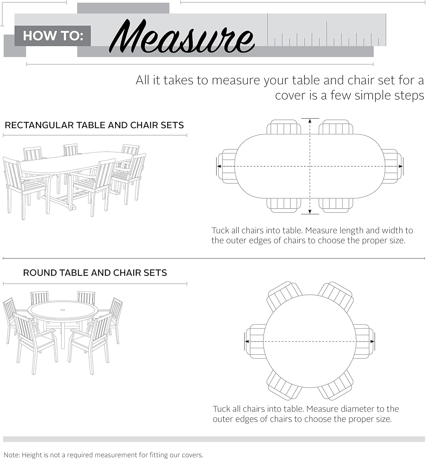 Classic Accessories Ravenna Water-Resistant 88 Inch Rectangular/Oval Patio Table & Chair Set Cover, Medium, Taupe, brown, Outdoor Table Cover