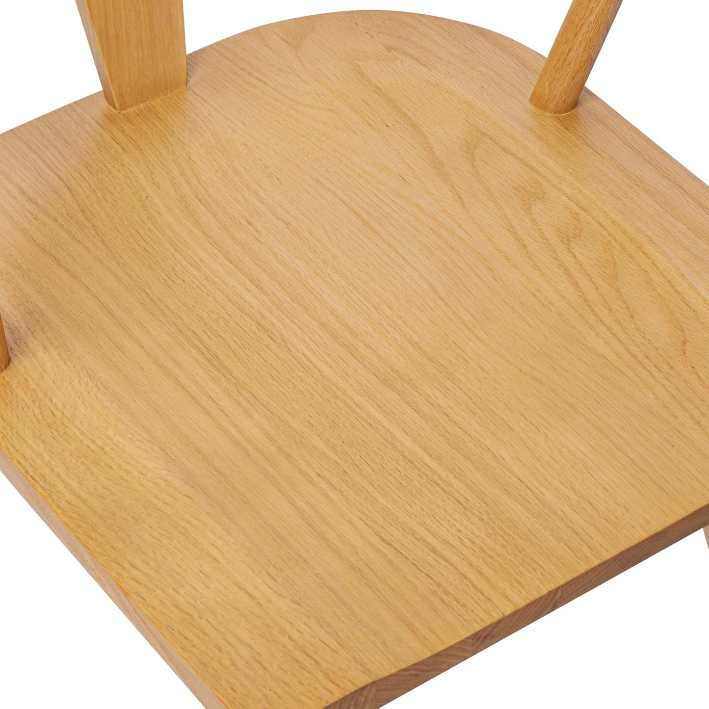 POLY & BARK Mid Century Modern Enzo Oak Dining Chair – Solid Oak Wood Splat Back Chair, 18" Seat Height, 32" Tall – Stylish MCM Kitchen & Dining Room Chair