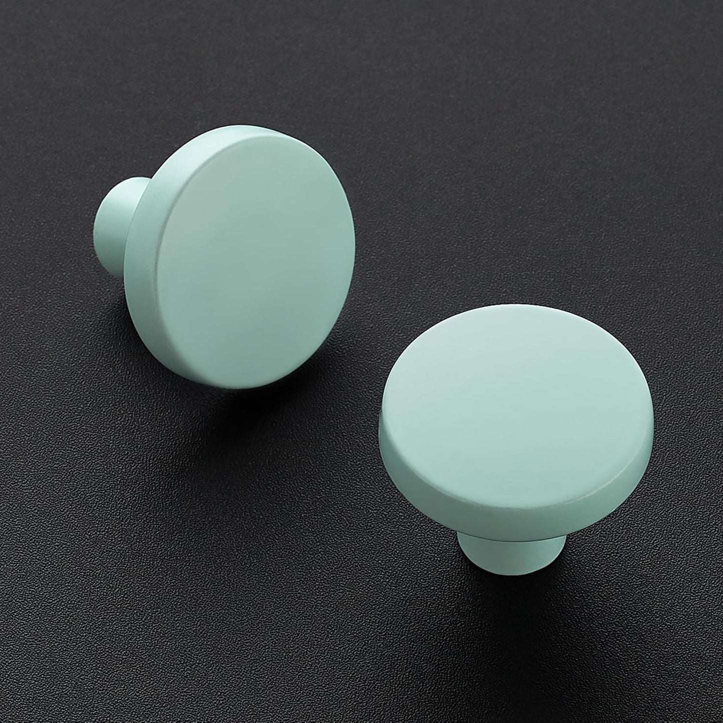 Ravinte 15 Pack Drawer Pulls 1-1/4 Inch Green Kitchen Cabinet Knobs Solid Round Dresser Handles for Simple Cupboard Hardware