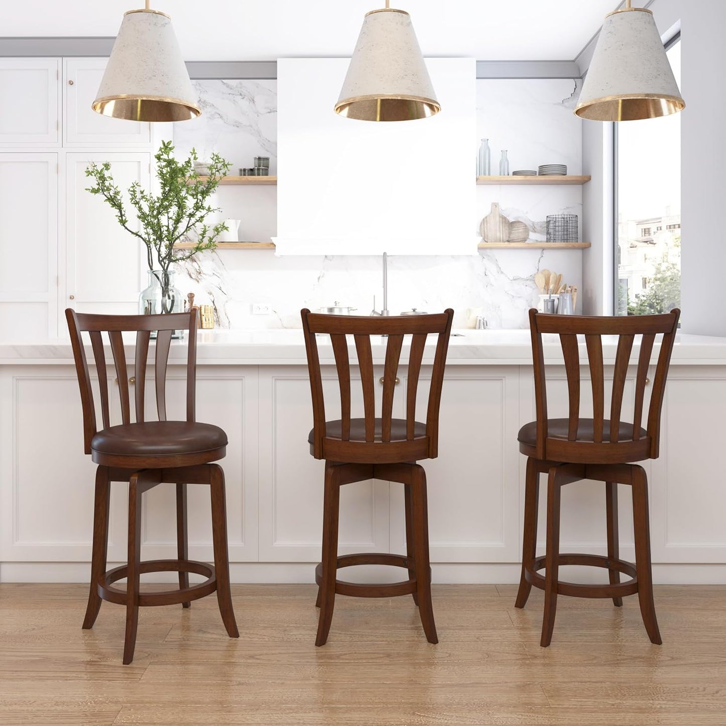 Hillsdale Savana Swivel Counter Stool, Cherry