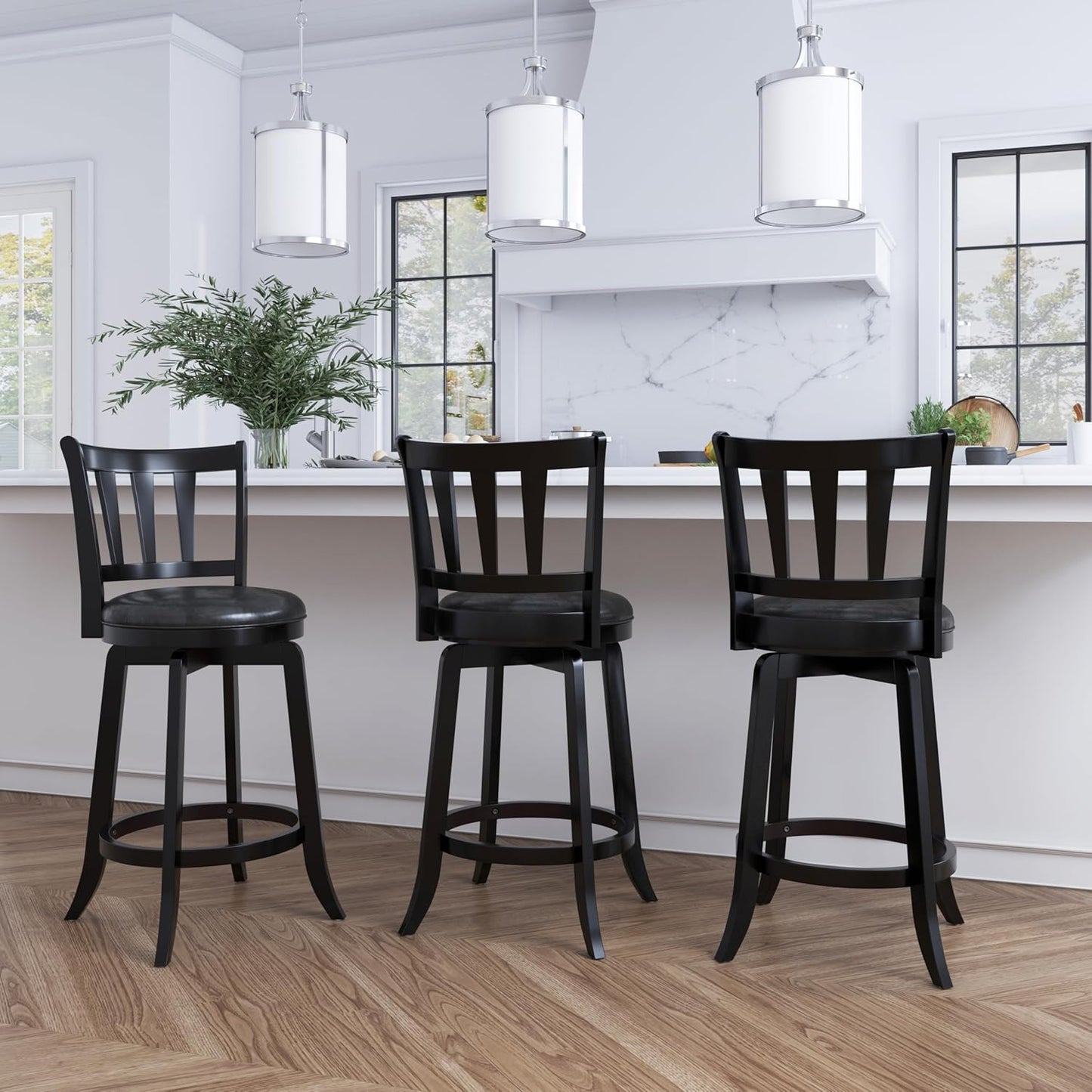 Hillsdale Presque Isle Swivel Stool, Counter Height, Black