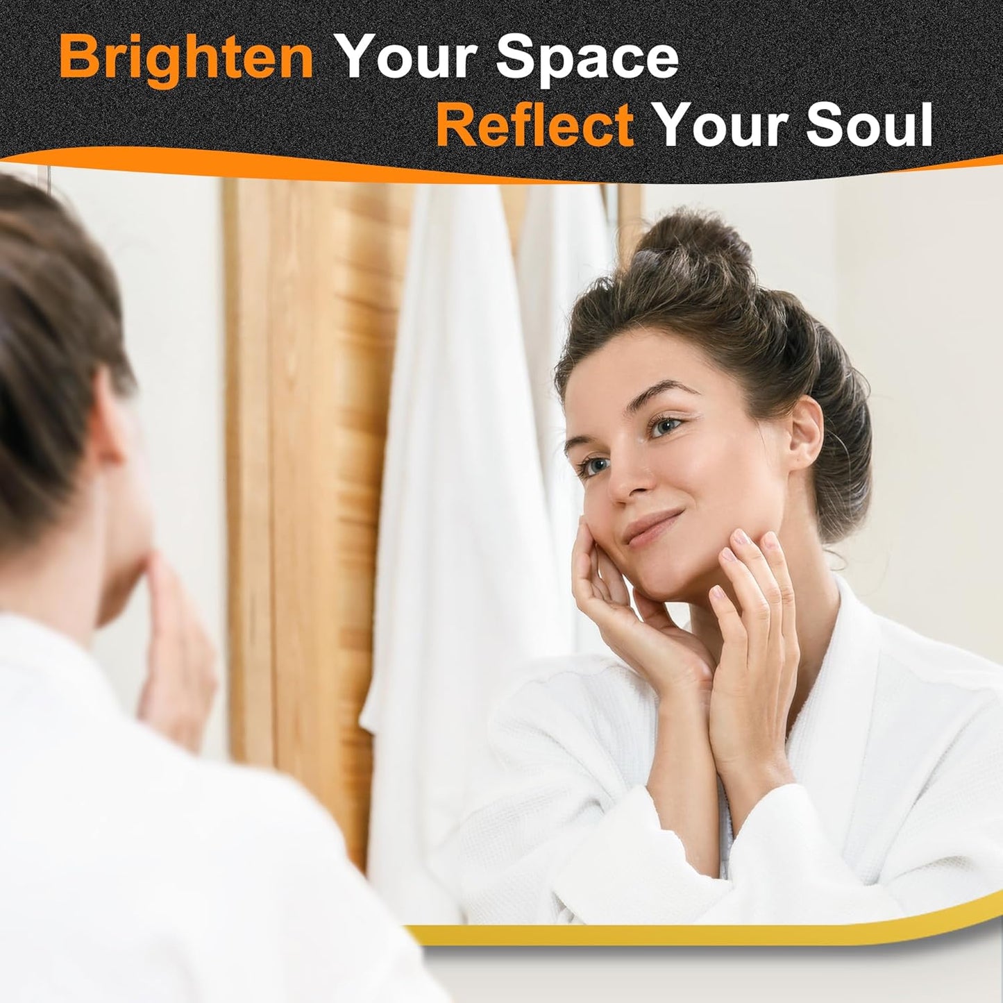 Delma Bathroom Wall Full Length Mirror for Wall, 48''x24'', Gold Oval for Bedroom Entryway Bathroom, Metal Framed Vanity(48''x24'',Gold)