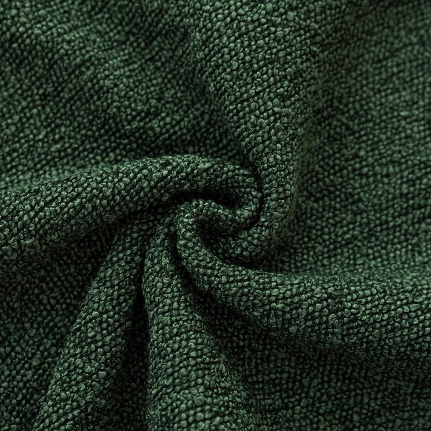 Foindtower Set of 2, Decorative Textured Boucle Throw Pillow Covers Accent Solid Pillow Cases Neutral Cozy Couch Cushion Case for Chair Sofa Bedroom Living Room Home Decor 26x26 Inch Pine Green