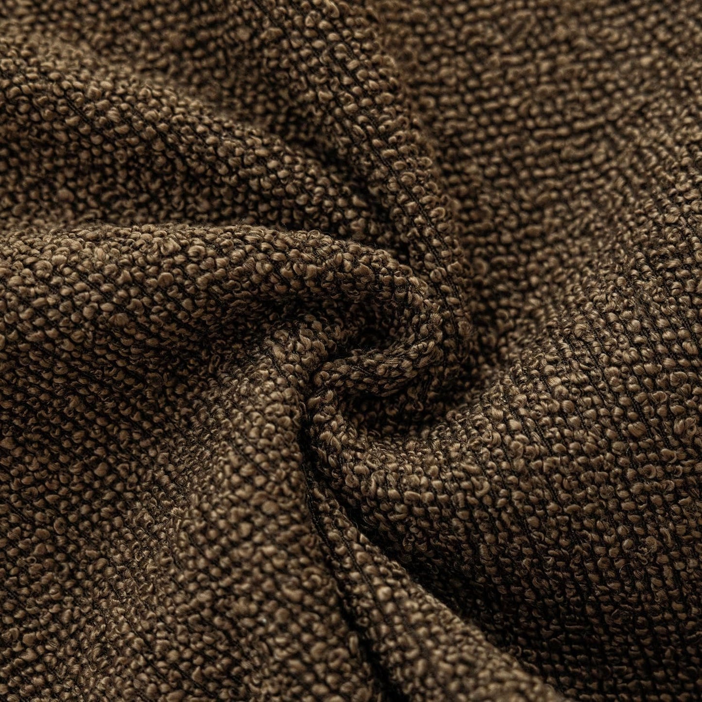 Foindtower Pack of 2, Decorative Textured Boucle Throw Pillow Covers Accent Solid Pillow Cases Cozy Soft Couch Cushion Case for Chair Sofa Bedroom Living Room Home Decor 22x22 Inch Chocolate