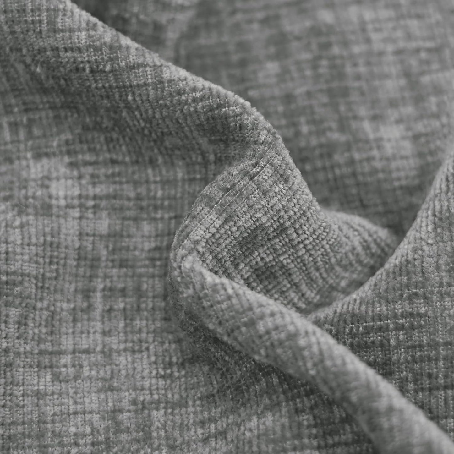 CaliTime Throw Pillow Covers Decorative 16 X 26 Inches Pack of 2 Cozy Chenille Cushion Cases for Couch Sofa Bed Living Room Home Medium Grey