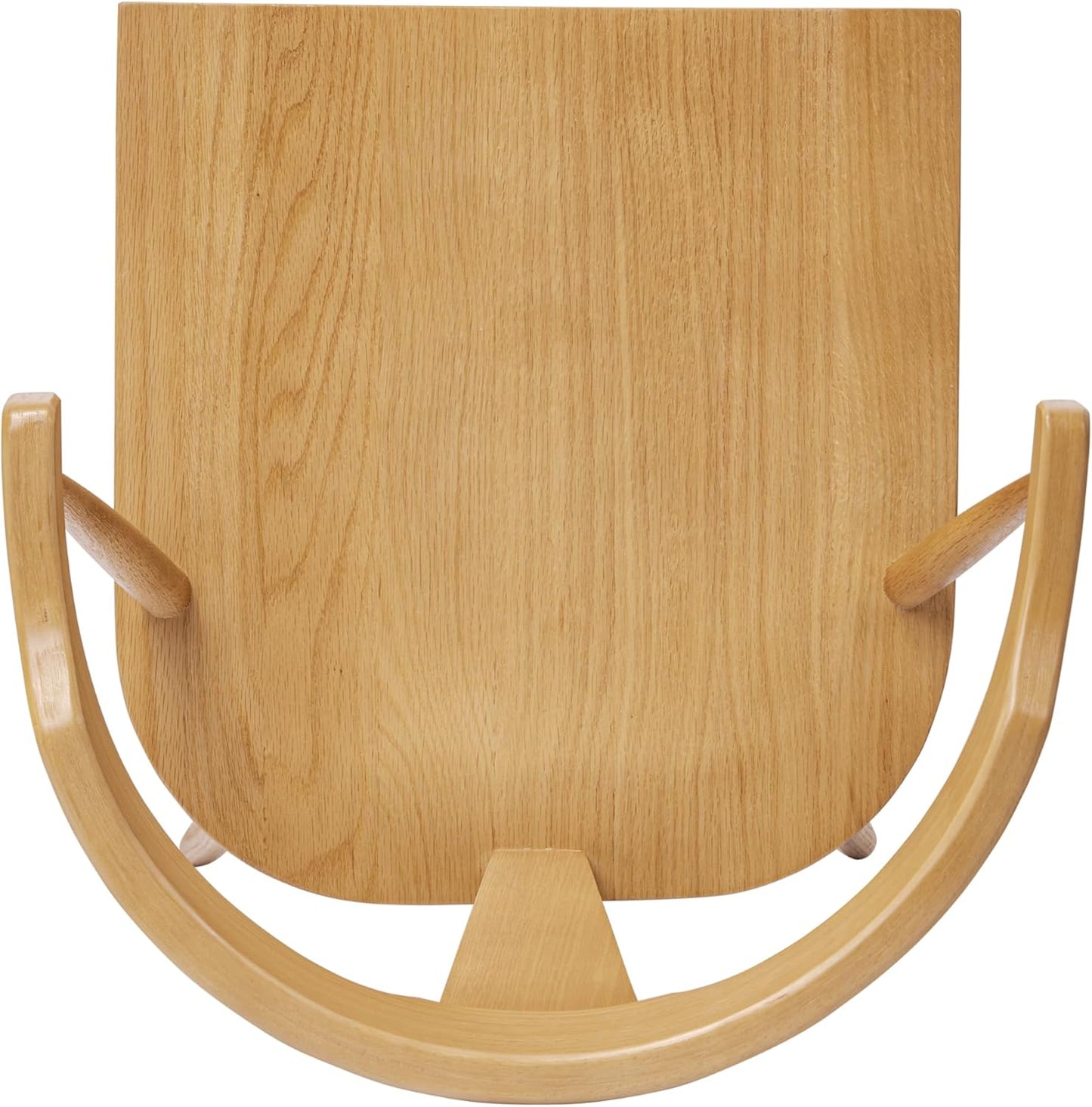 POLY & BARK Mid Century Modern Enzo Oak Dining Chair – Solid Oak Wood Splat Back Chair, 18" Seat Height, 32" Tall – Stylish MCM Kitchen & Dining Room Chair