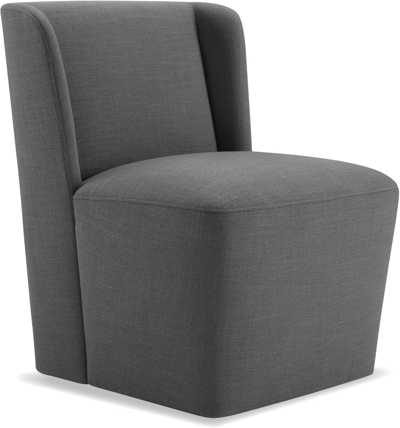 Dining Chairs with Casters No Assembly Upholstered Wingback Single Sofa Armless Deskchair for Bedroom Waiting Room Kitchen Diningroom