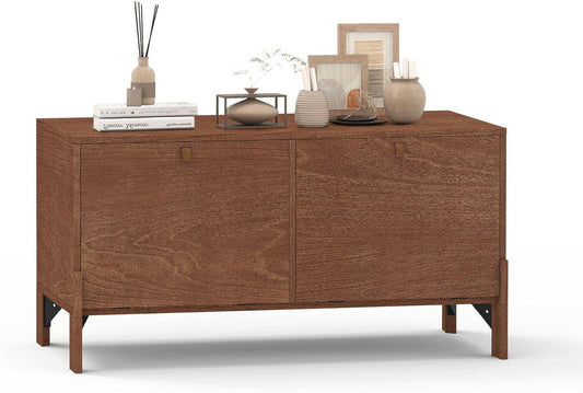 Sebastack Coffee Table, Expandable Entertainment Center and Media Console with Storage and Drawer,Wooden Furniture for Living Room, Bedroom，31 inch Width Walnut Color