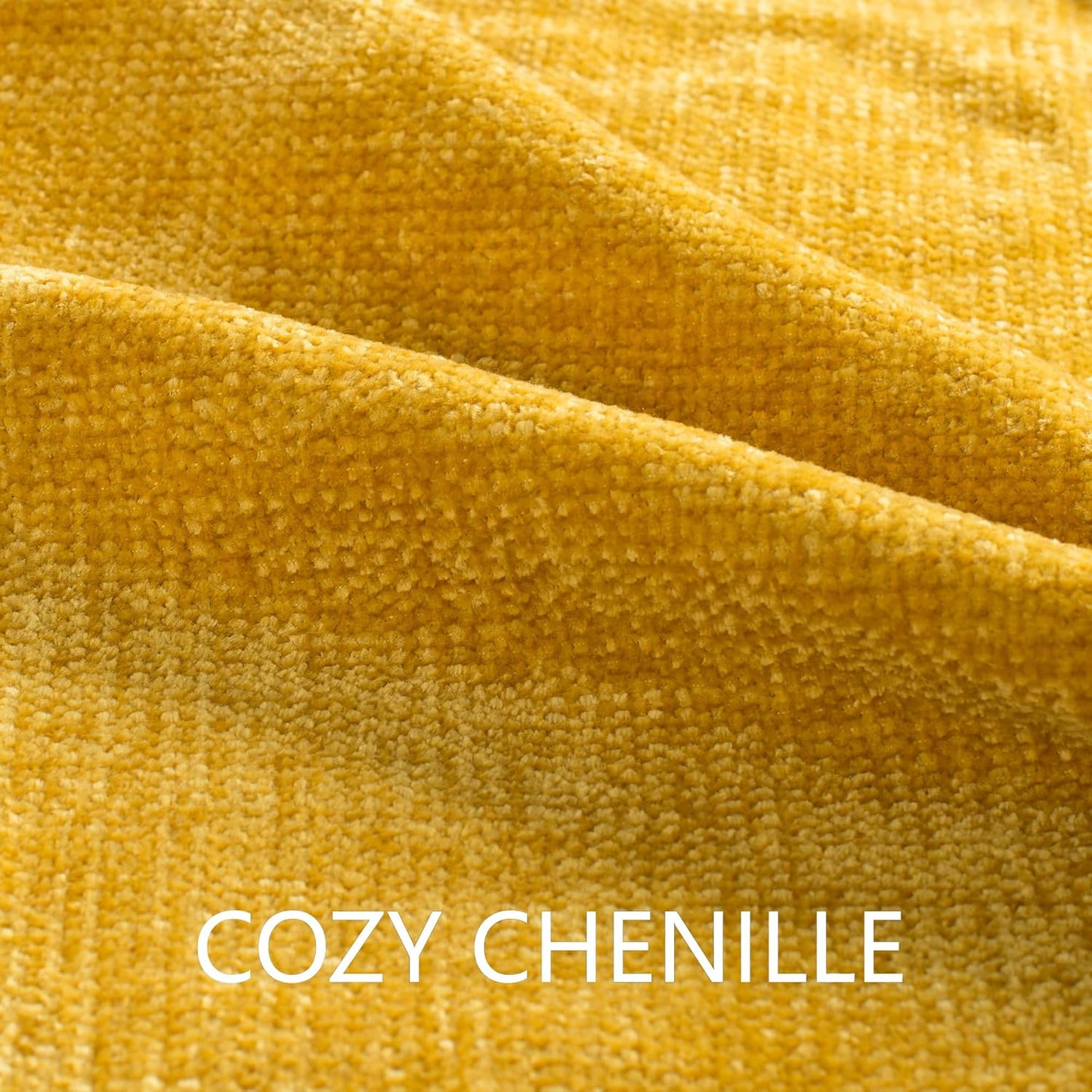 Chenille Throw Blanket for Couch 50"X 60", Soft Cozy Throws with Fringe Tassel for Bed Sofa Chair Cover, Lightweight Knitted Decorative Boho Blankets for Living Room, Yellow