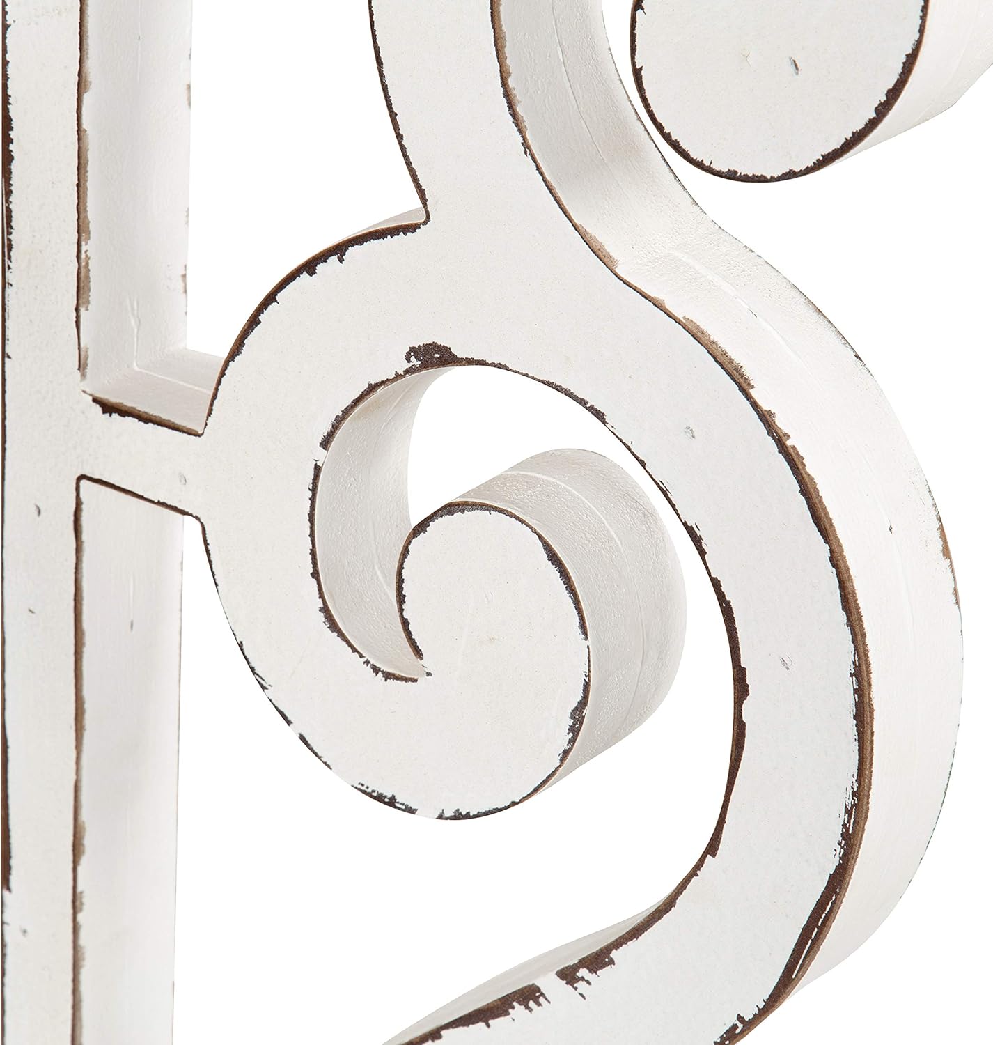 Kate and Laurel Wyldwood Country French Solid Wood Console Table - Rustic/White Legs - Natural Wood Top