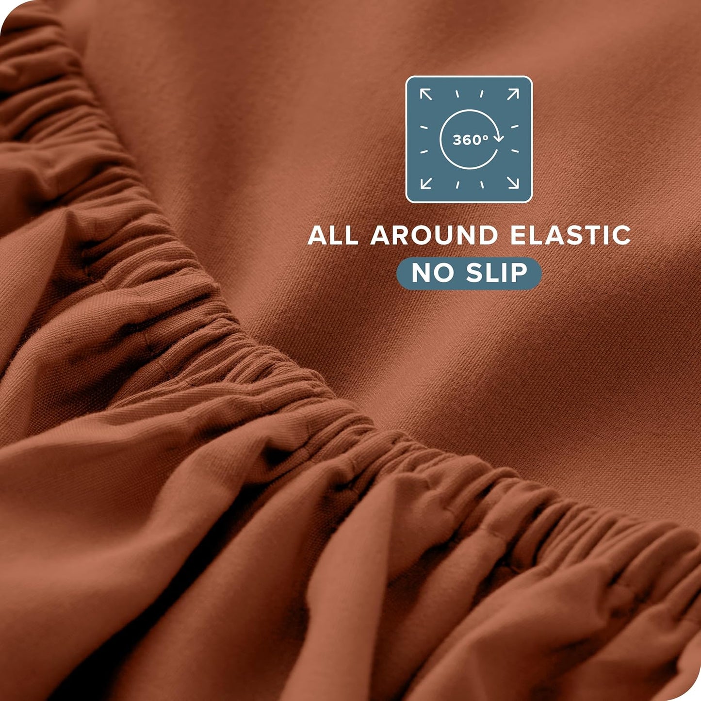 Bare Home King Sheet Set - Luxury 1800 Ultra-Soft Microfiber Queen Bed Sheets - Double Brushed - Deep Pockets - Easy Fit - 4 Piece Set - Bedding Sheets & Pillowcases (King, Terracotta)