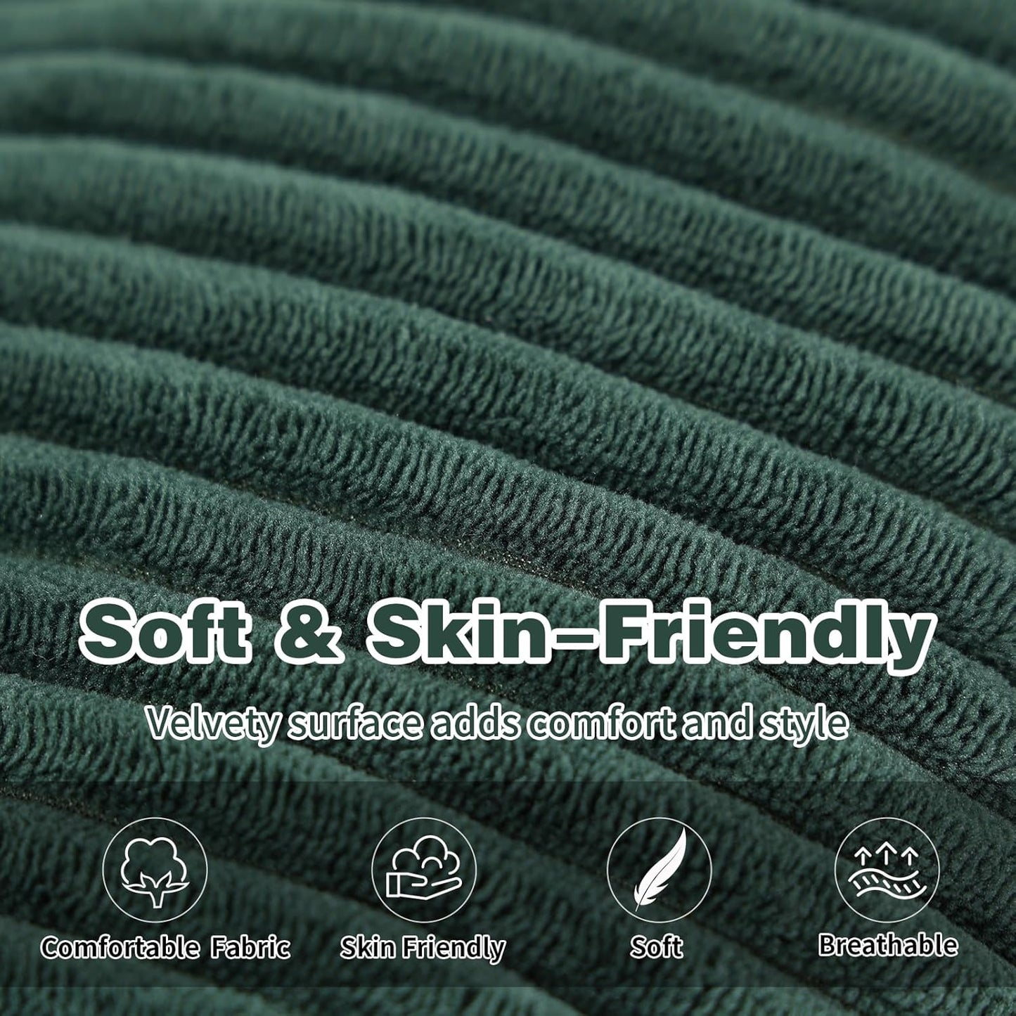 Welnow Accent Chair with Ottoman, Lounge Comfy Soft Leisure Metal Frame Reading Chair with Footrest, Upholstered Thick Cushion Seated Recliner Sofa for Living Room, Bedroom, Dorm, Dark Green