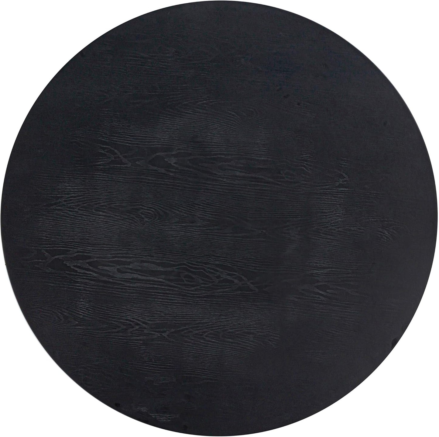 NTC Summit 47 Inch Modern Design, Round Dinner Table for Dining Room, Living Room Furniture, Effortless Assembly, Burnt Black