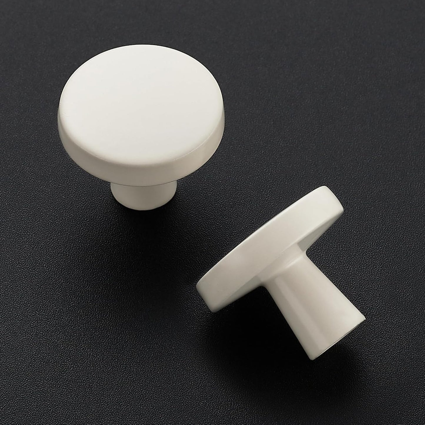 Ravinte 5 Pack Drawer Pulls 1-1/4 Inch Kitchen Cabinet Knobs White Solid Round Dresser Knobs Simple Cabinet Hardware for Cupboard Drawer Handles