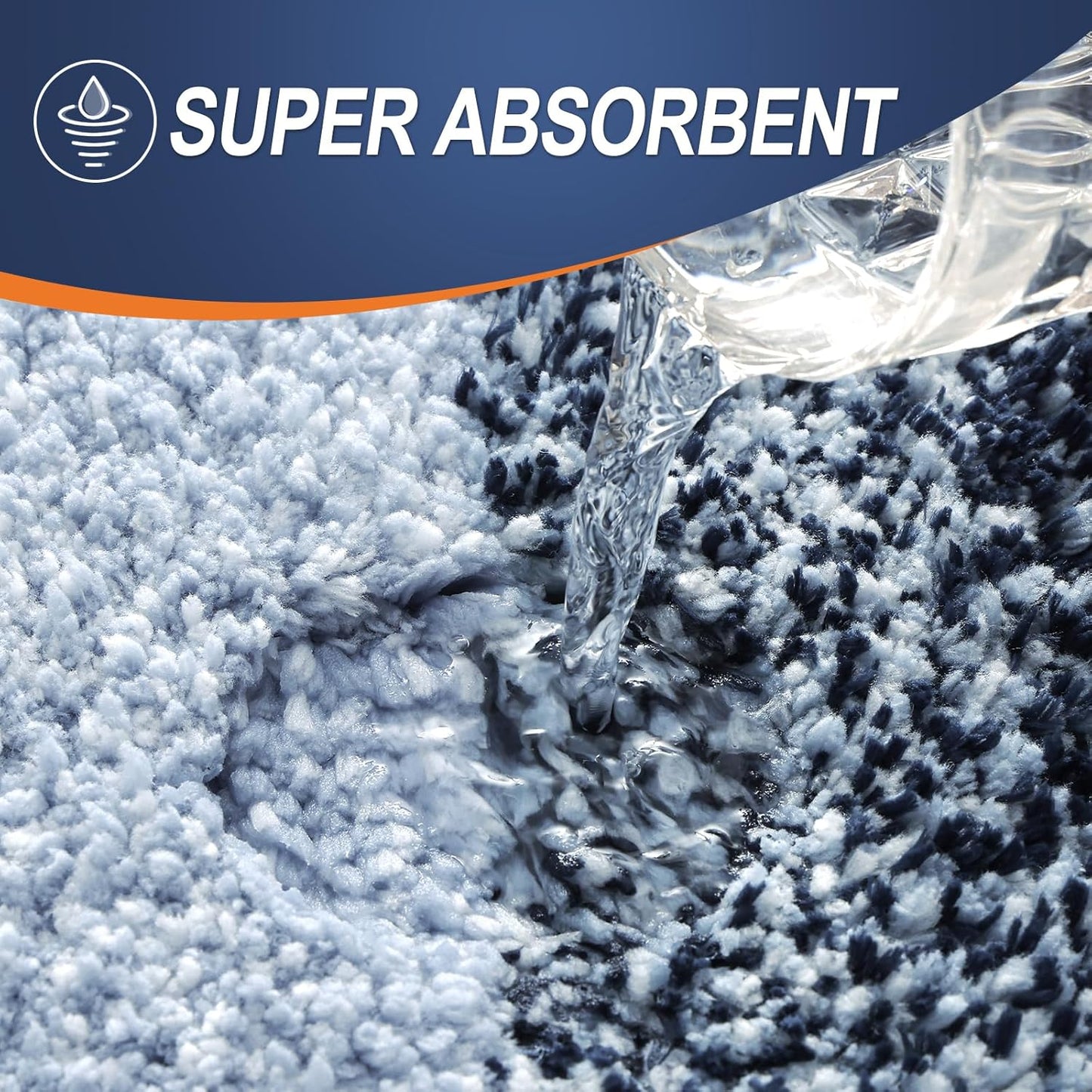 OLANLY Bathroom Runner Rugs 59x20, Extra Soft Absorbent Microfiber Bath Rugs, Rubber Backing, Quick Dry, Washable Bath Mats for Bathroom Floor, Tub and Shower, Home Decor Accessories, Navy Blue