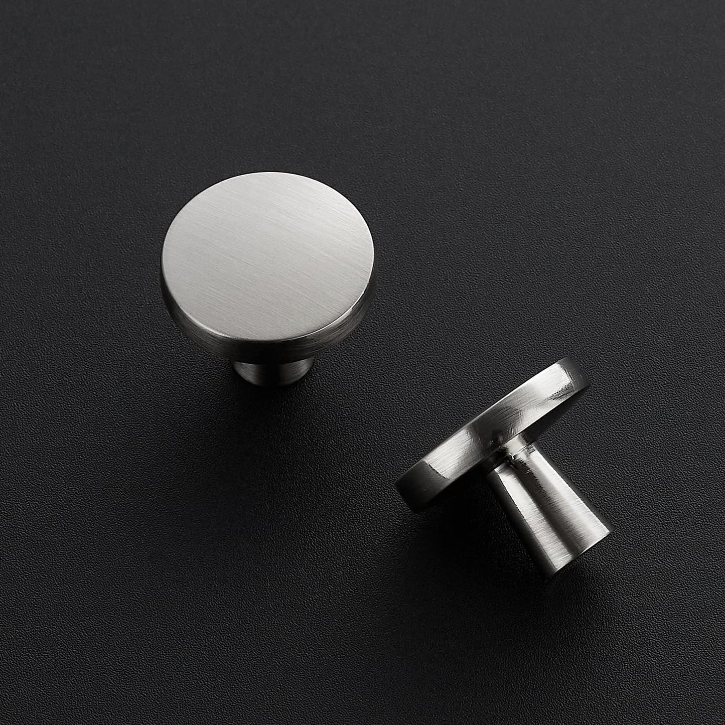 Ravinte 10 Pack Drawer Pulls 1-1/4 Inch Kitchen Cabinet Knobs Brushed Nickel Round Dresser Drawer Knobs Solid Dresser Knobs Drawer Knobs Simple Cabinet Hardware for Cupboard Drawer Pulls