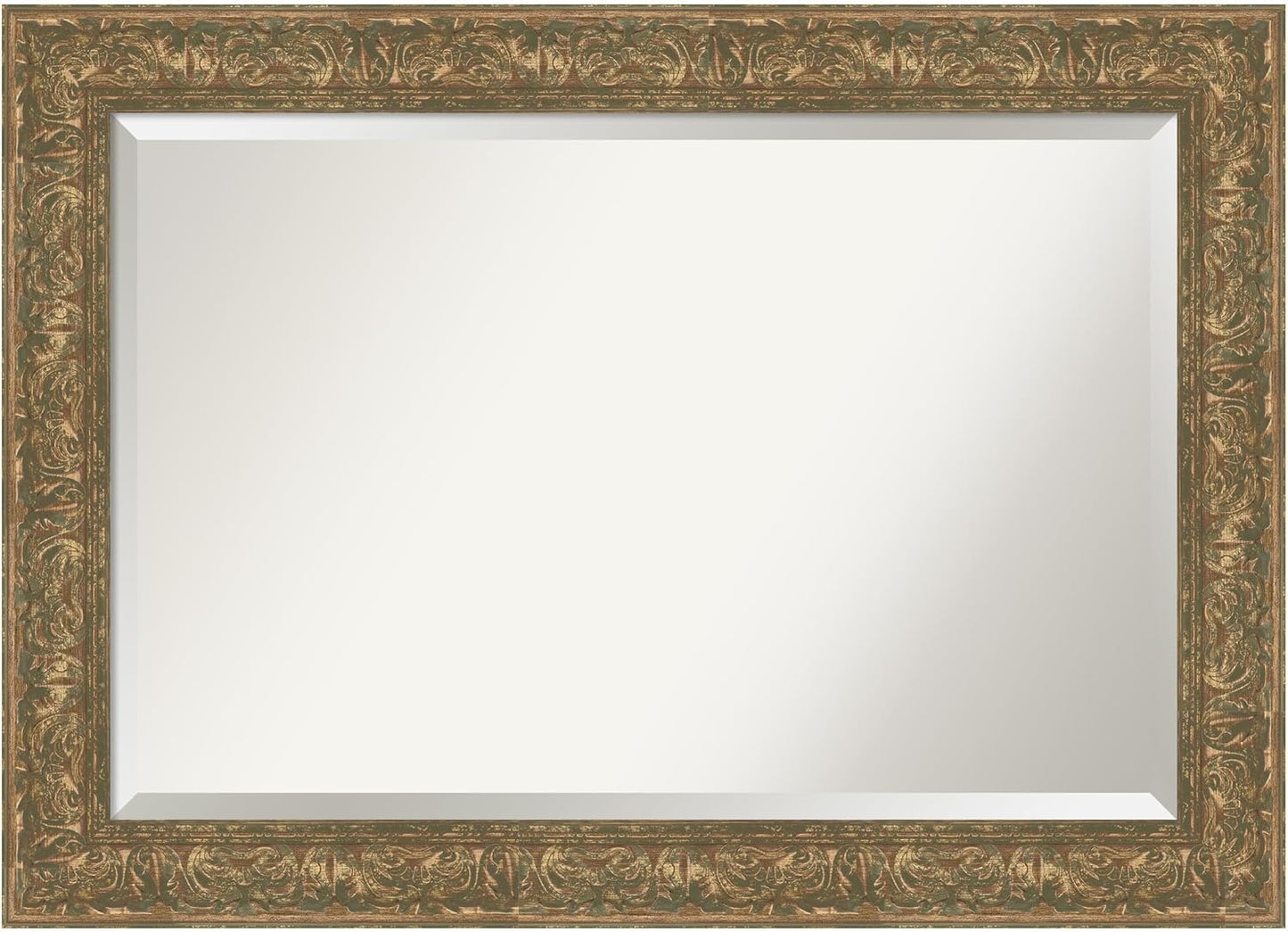 Amanti Art Bronze Bathroom Mirror for Over Sink, 31x43 Luxe Bronze Gold Rectangle Vanity Mirror, Large Traditional Frame, Hangs Horizonally and Vertically, Bathroom Wall Decor, Beveled Edge