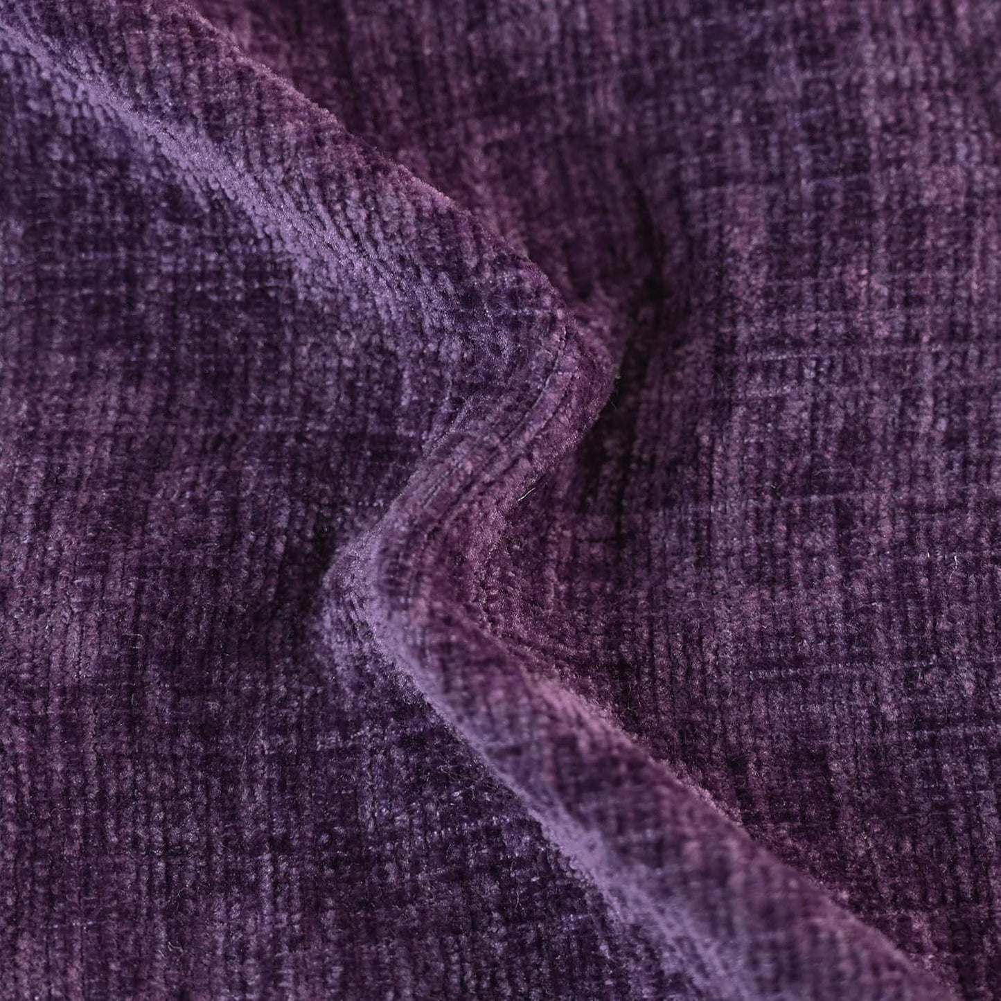 CaliTime Throw Pillow Covers Decorative 16 X 26 Inches Pack of 2 Cozy Chenille Cushion Cases for Couch Sofa Bed Living Room Home Plum Purple