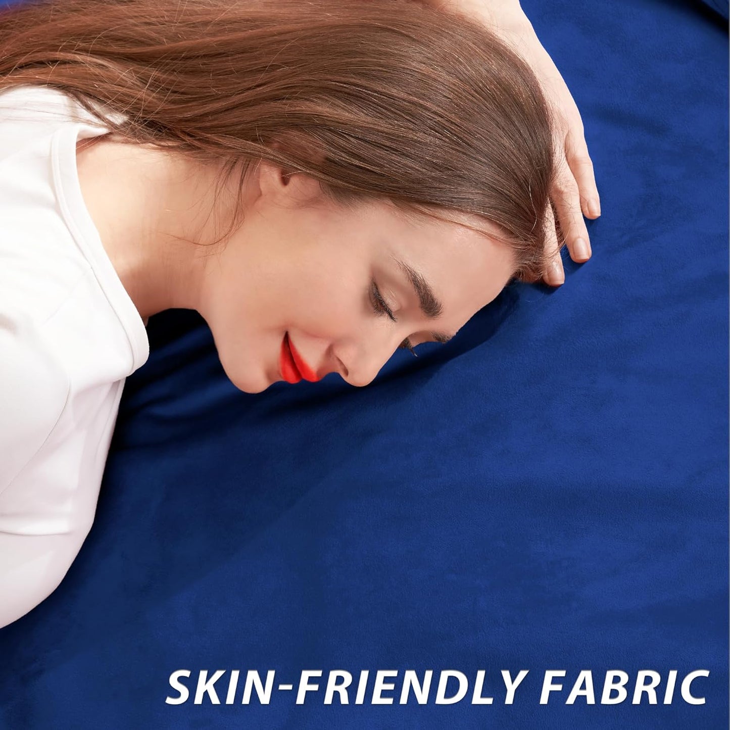 HABUTWAY XX-Large Bean Bag Chair: Giant 7' Memory Foam Furniture Bean Bag Chairs for Adults with Microfiber Cover 7Ft (Blue)