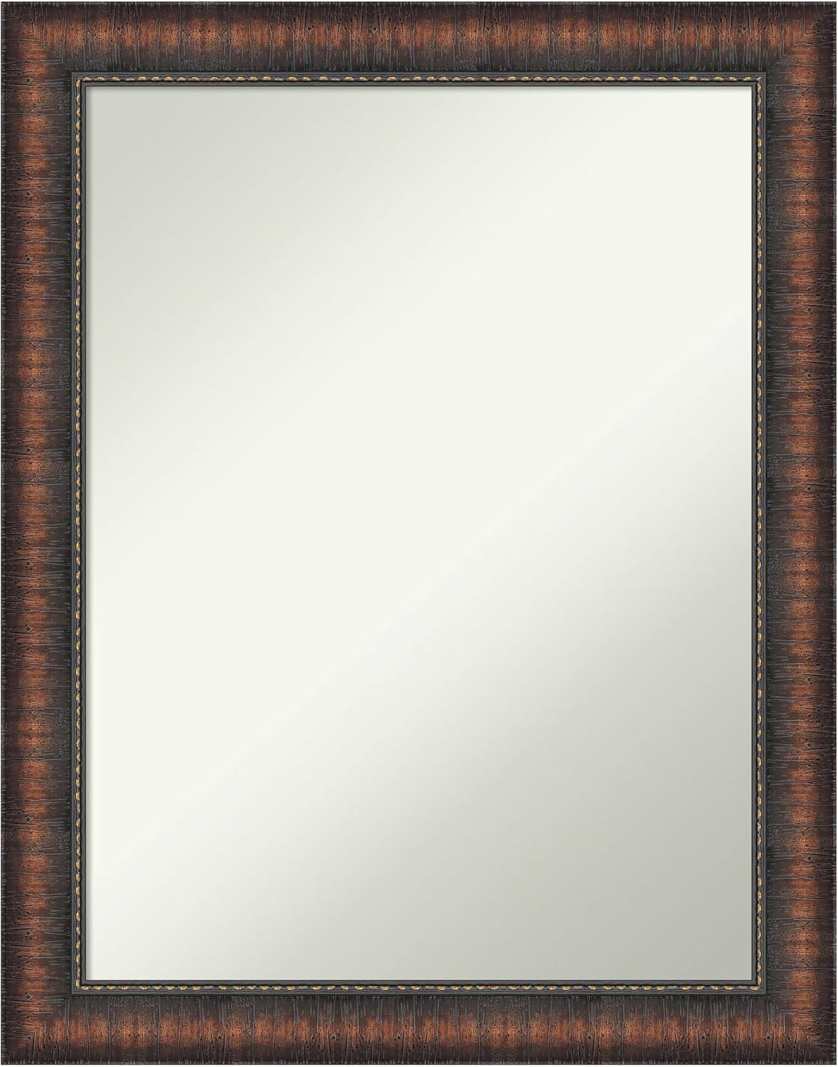 Amanti Art White Bathroom Mirror for Over Sink, 27x21 Cabinet White Narrow Rectangle Vanity Mirror, Medium Modern Frame, Hangs Horizonally and Vertically, Bathroom Wall Decor, Non-Beveled Edge