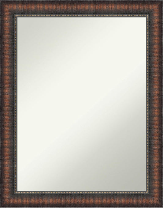 Amanti Art White Bathroom Mirror for Over Sink, 27x21 Cabinet White Narrow Rectangle Vanity Mirror, Medium Modern Frame, Hangs Horizonally and Vertically, Bathroom Wall Decor, Non-Beveled Edge