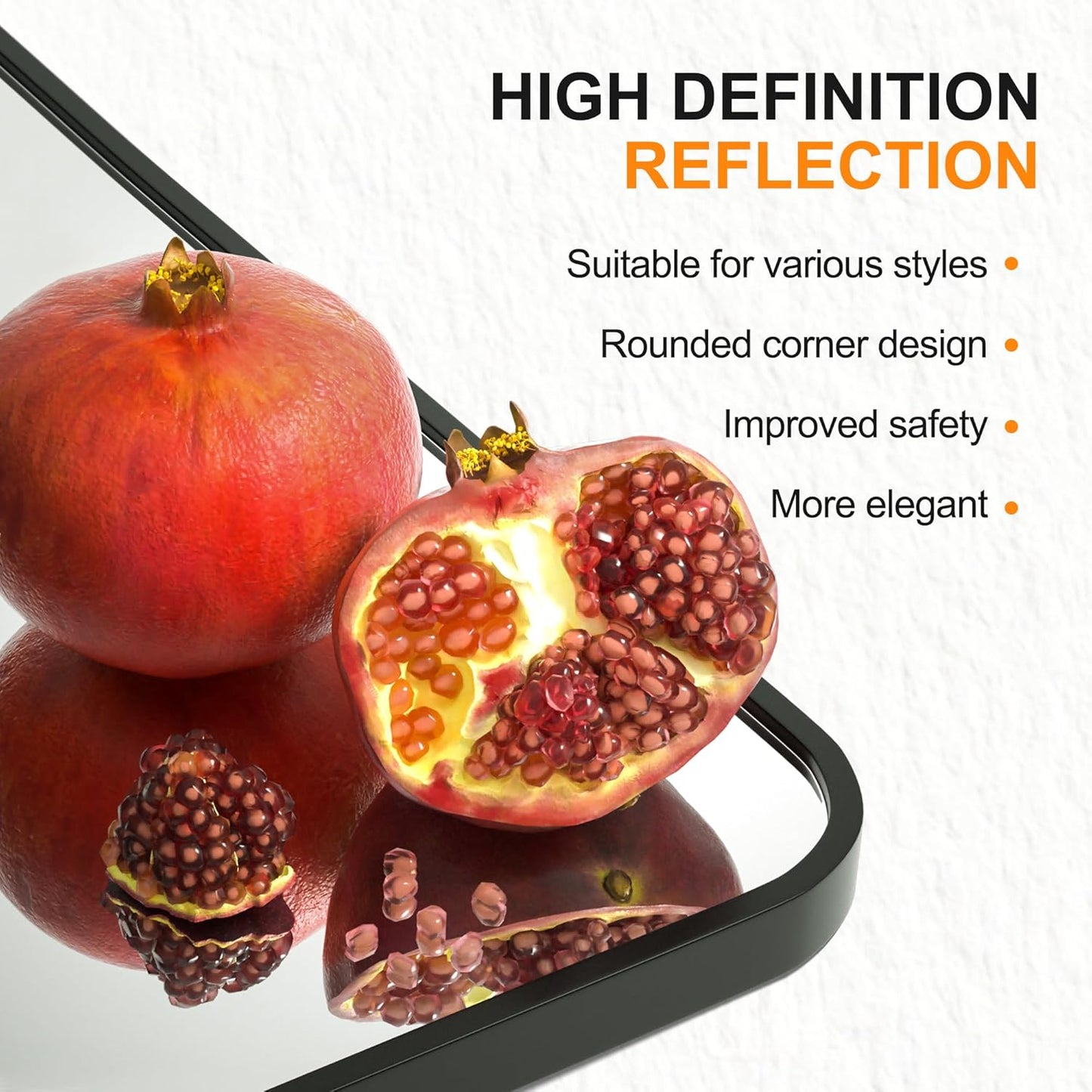 Delma Bathroom Vanity Mirror, Black Framed Bathroom Mirror for Over Sink, High-Definition Bathroom Mirror, Versatile Bathroom Vanity Mirror, Hangs Horizontally or Vertically(30x20, Black)