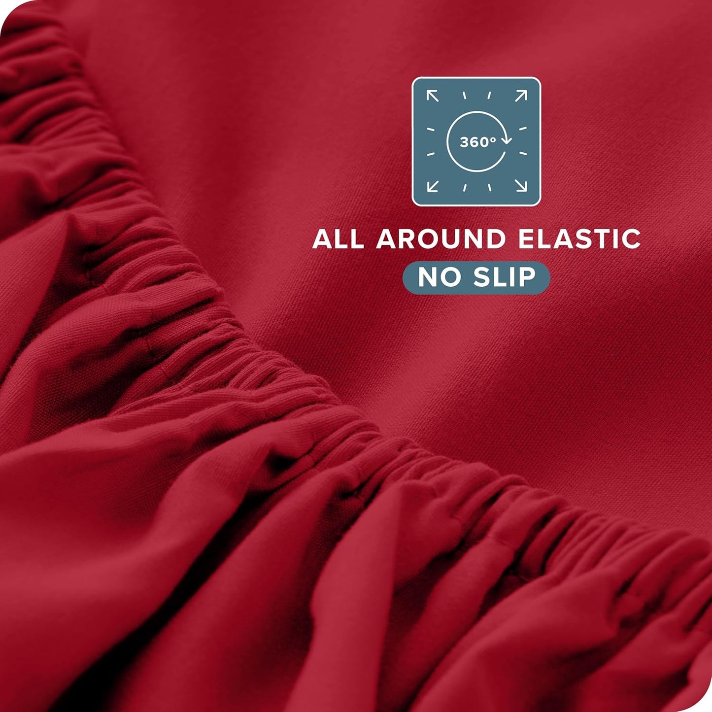 Bare Home Full XL Sheet Set - Luxury 1800 Ultra-Soft Microfiber Full Extra Long Bed Sheets - Double Brushed - Deep Pockets - Easy Fit - 4 Piece Set - Bedding Sheets & Pillowcases (Full XL, Red)