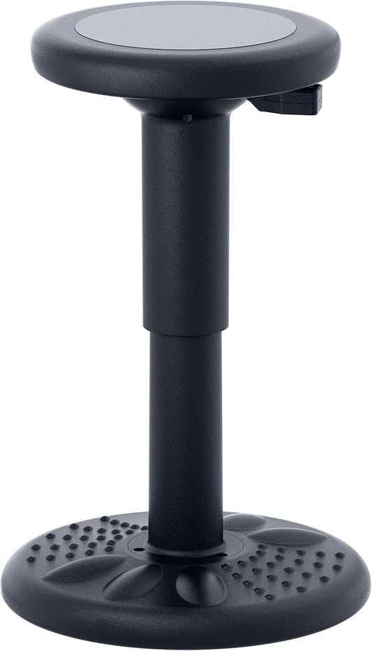 ActiveChairs Adjustable Wobble Stool, Flexible Classroom Seating, Improves Focus, Posture and Helps ADHD/ADD, Sensory Chair, Active Fidget Chairs Adjusts from 16.65" to 23.75" Ages 13-18 Black