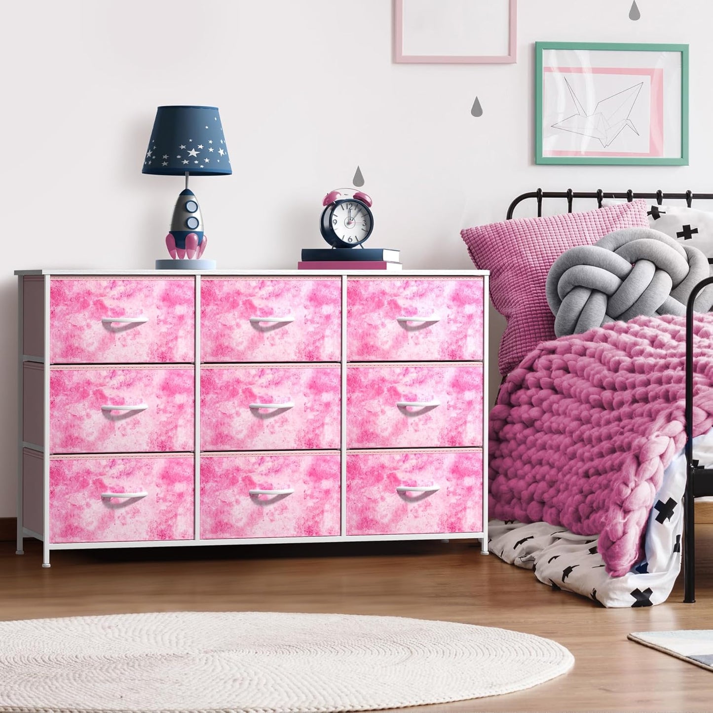 Sorbus Kids Dresser with 9 Drawers - Storage Unit Organizer Chest for Clothes - Bedroom, Kids Room, Nursery, & Closet