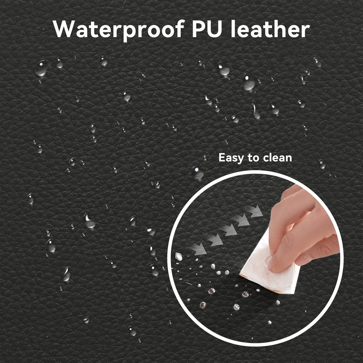 Vipbear Swivel Counter Height Bar Stools Set of 2,26.8" H Counter Stools with Back, Mid Century Modern Bar Stools for Kitchen Island,Faux Leather,Wooden Base, Black