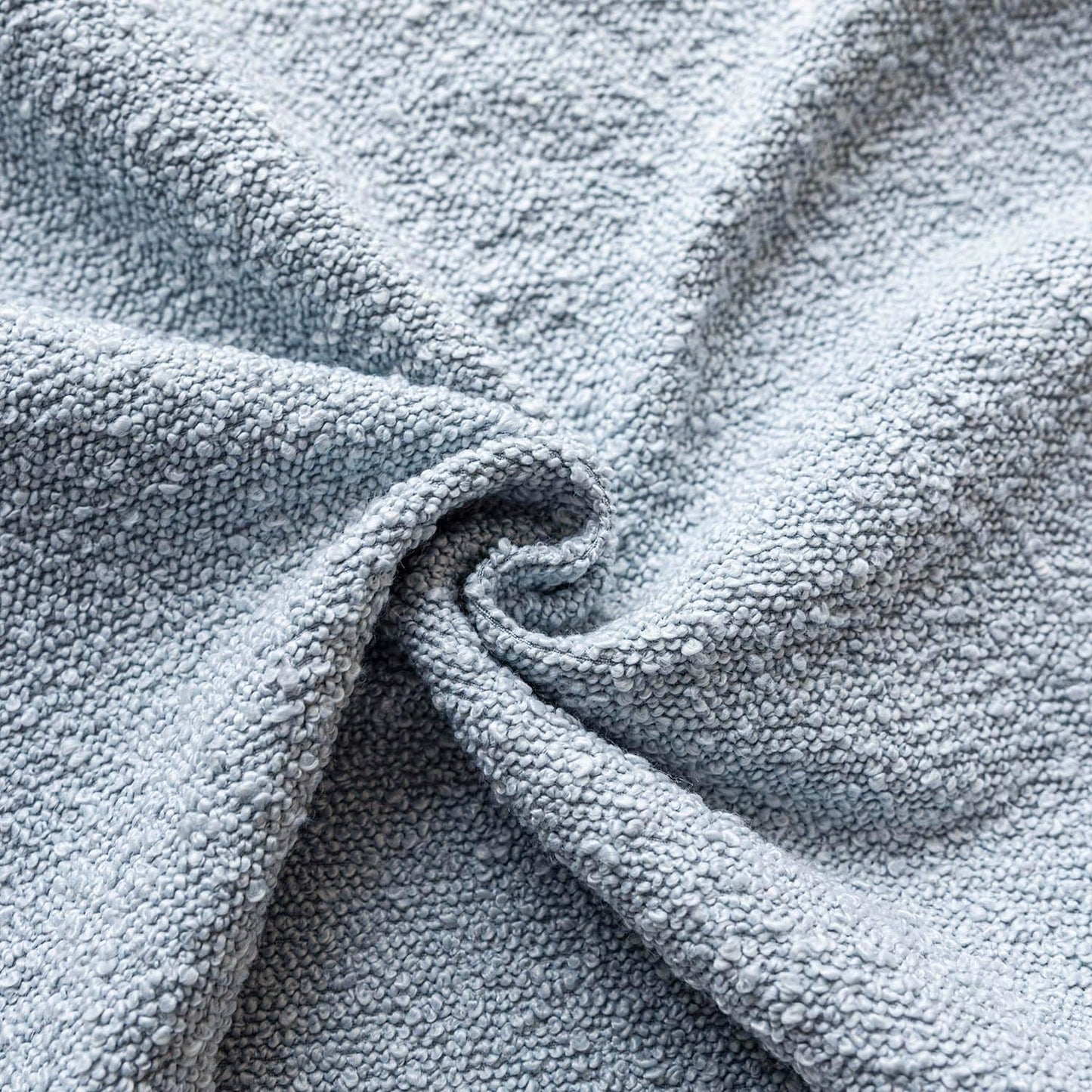 Foindtower Set of 2, Decorative Textured Boucle Throw Pillow Covers Accent Solid Pillow Cases Neutral Soft Cozy Couch Cushion Case for Chair Sofa Bedroom Living Room Home Decor 26 x 26 Inch Light Blue