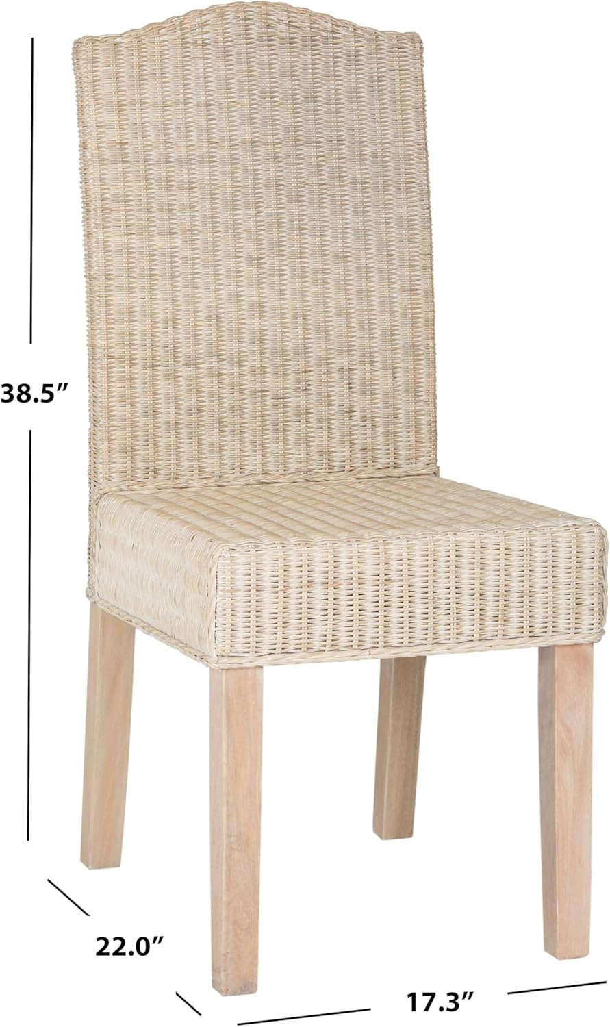 SAFAVIEH Home Collection Odette Grey Wicker Dining Chair